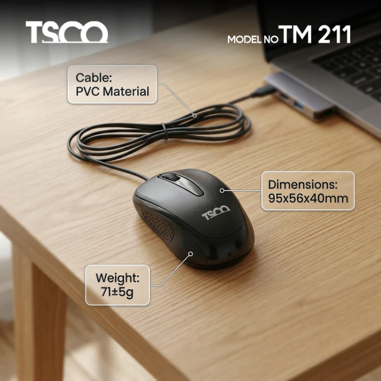 موس سیمی تسکو مدل TSCO TM-211